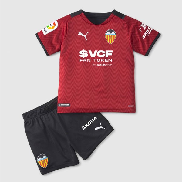 Camiseta Valencia Replica Segunda Ropa Niño 2021/22